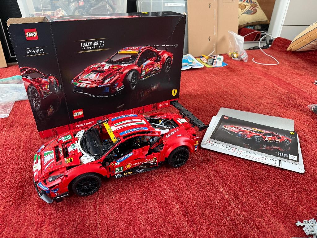 Lego 42125 Ferrari 488 GTE AF Corse, Ophalen, Zo goed als nieuw, Complete set, Lego