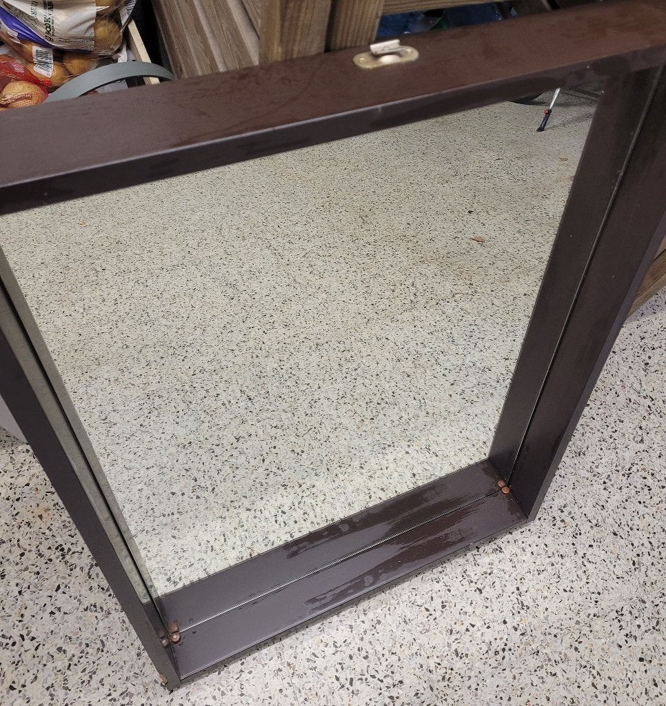 Miroir avec boîtier, Moins de 100 cm, Enlèvement, Utilisé, Rectangulaire
