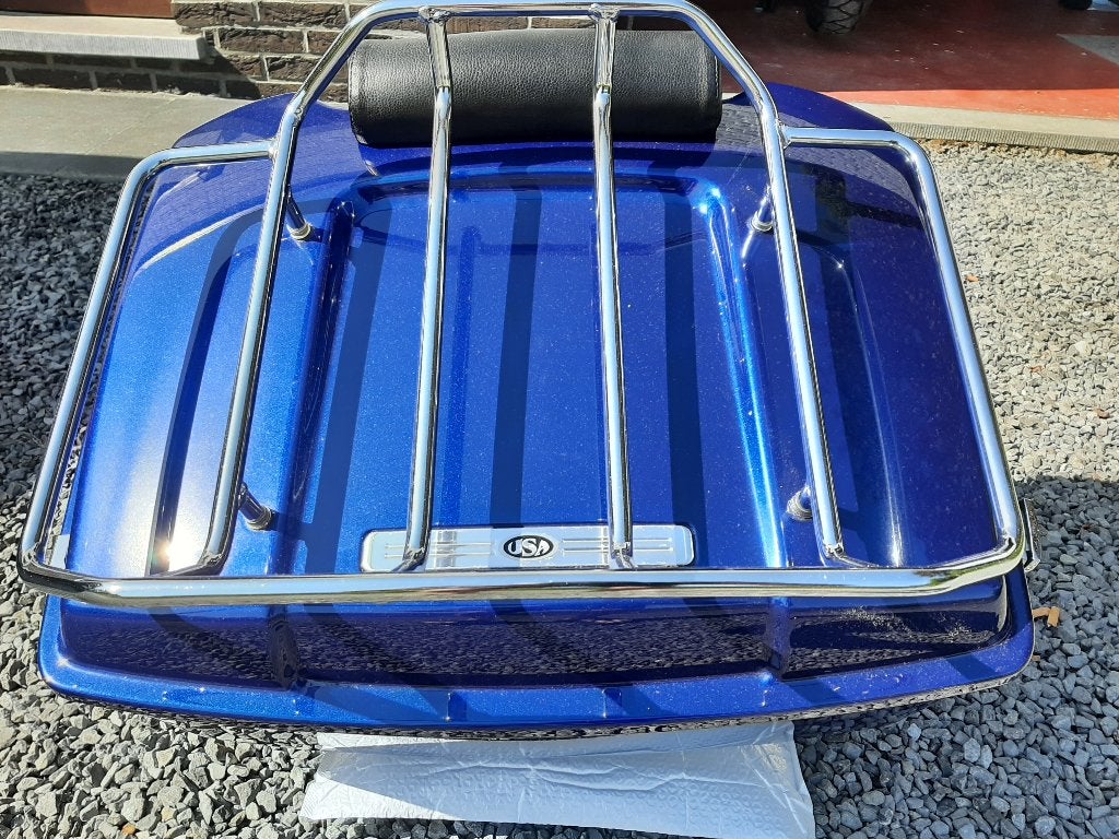 Harley Davidson topkoffer en soloseat, Motoren, Ophalen, Gebruikt