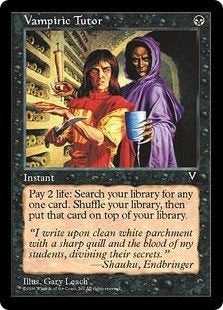 Vampiric Tutor - VIS - MTG - BETER DAN GD, Hobby en Vrije tijd, Verzamelkaartspellen | Magic the Gathering, Ophalen of Verzenden