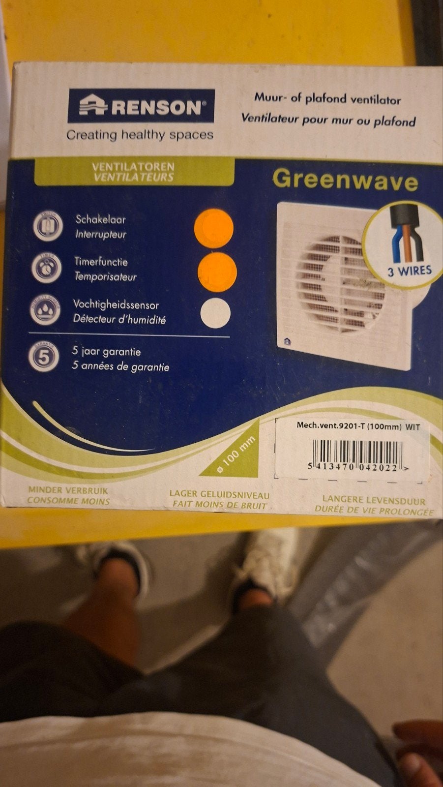 renson ventilator met timerfunctie, Doe-het-zelf en Bouw, Ventilatie en Afzuiging, Ophalen, Ventilator