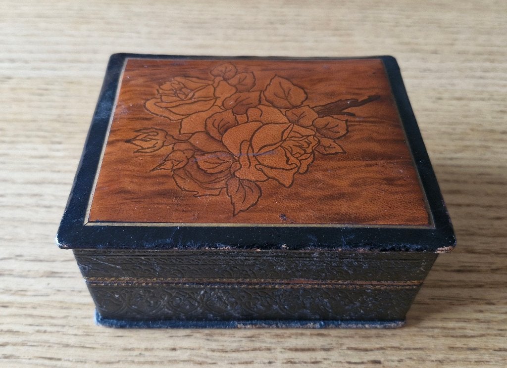 Vintage houten (juwelen)doosje, Ophalen of Verzenden