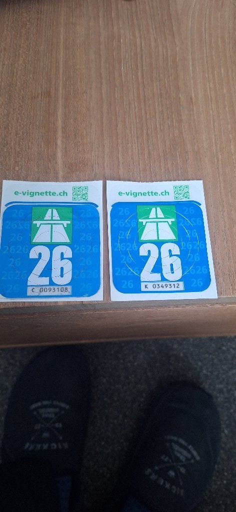 Vignetten zwitserland, Eén persoon