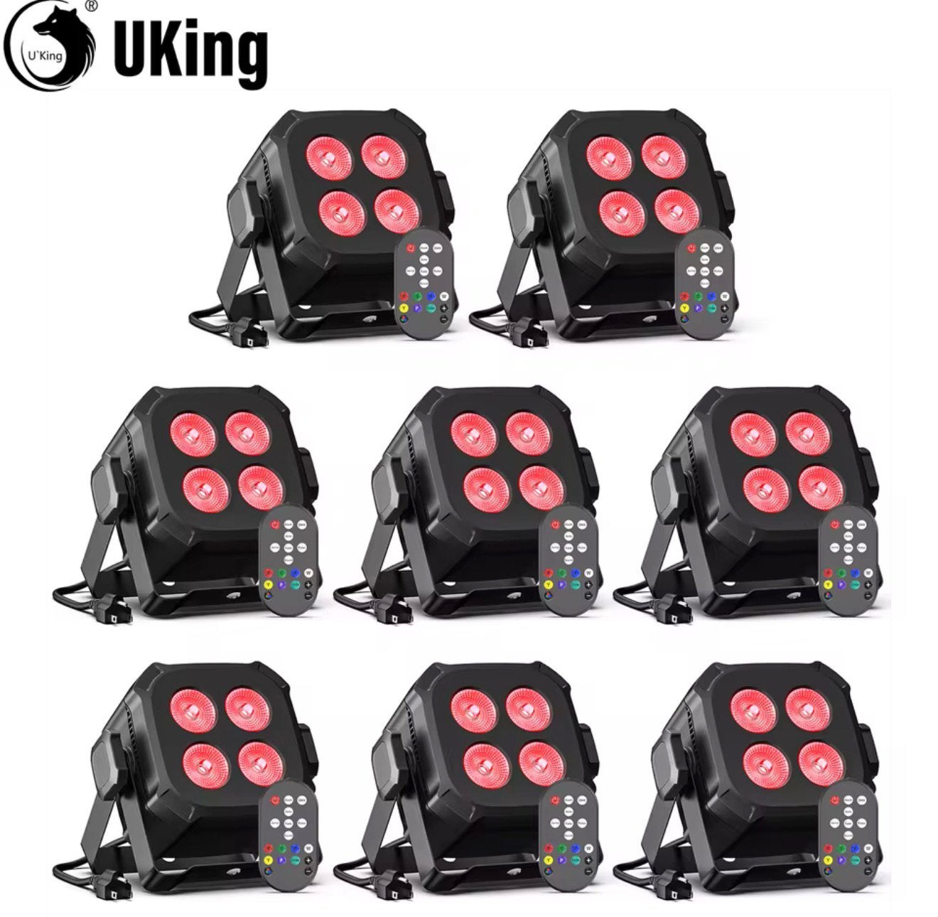 U'King 16 stuks LED RGB LED Remote & DMX Controlled, Muziek en Instrumenten, Ophalen, Zo goed als nieuw, Licht, Geluidgestuurd