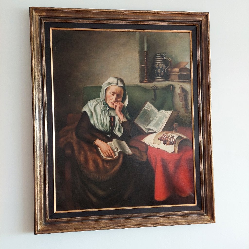 Peinture à l'huile, Antiquités & Art, Portrait ou Personnes, Peinture à l'huile, Peint à la main, Enlèvement