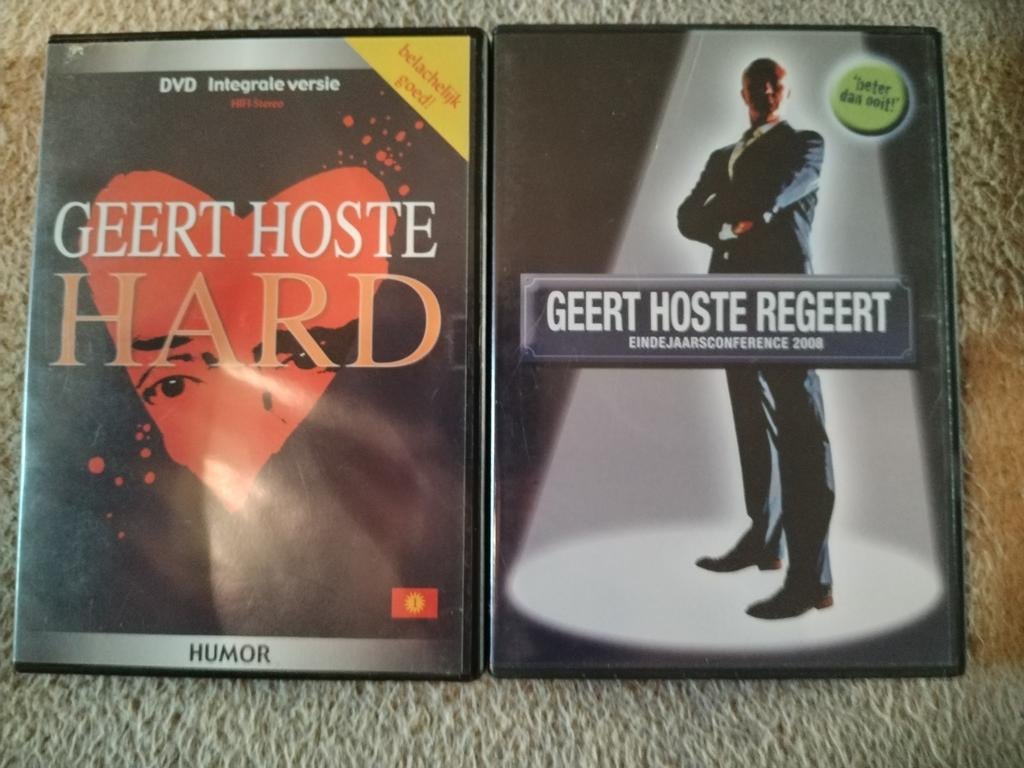Geert Hoste DVD bundel, Cd's en Dvd's, Alle leeftijden, Ophalen of Verzenden, Zo goed als nieuw, Stand-up of Theatershow