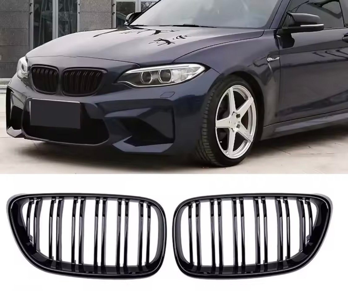Grille BMW F22 F23 F87 M2 2014-2019 grill volledig zwart, Ophalen of Verzenden, BMW