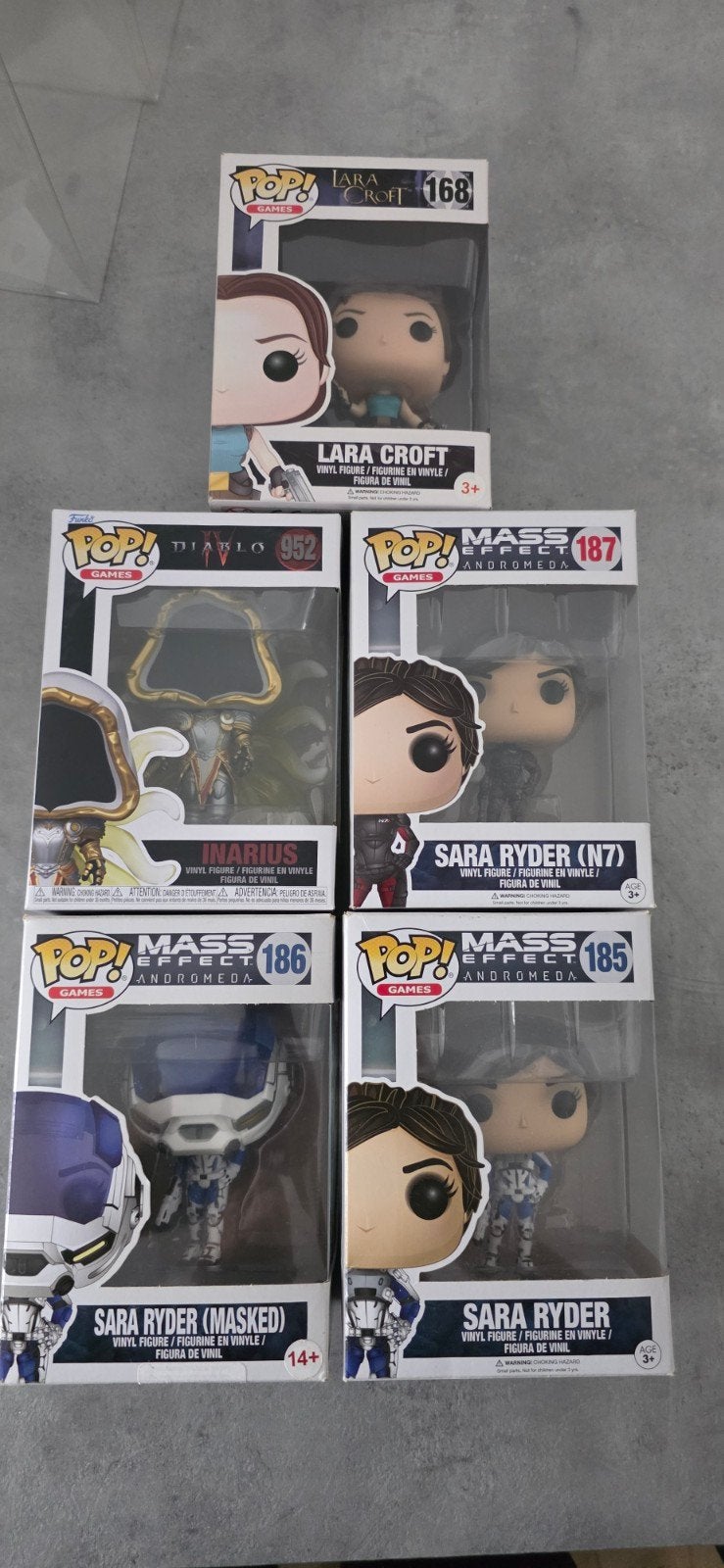 Lot de 5 Funko Pop Jeux Vidéo – Lara Croft, Diablo IV etc, Enlèvement