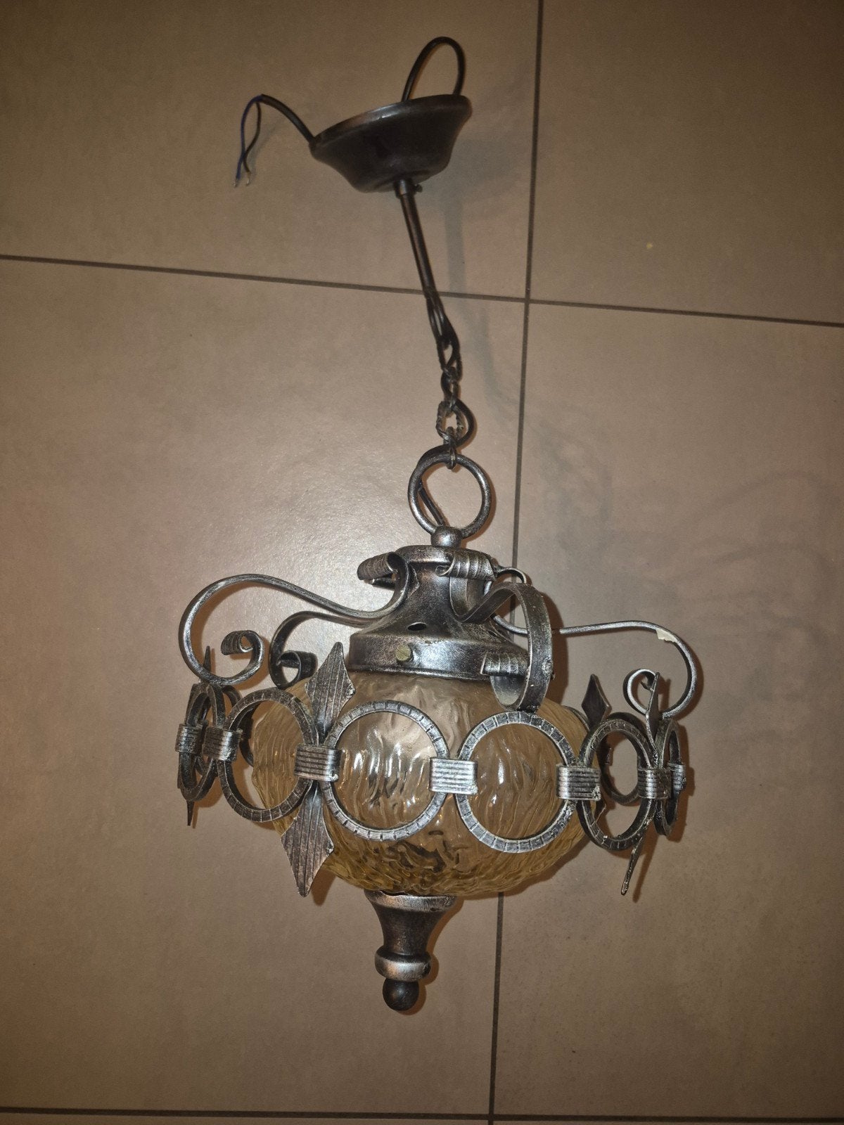 stalen hanglamp, Ophalen
