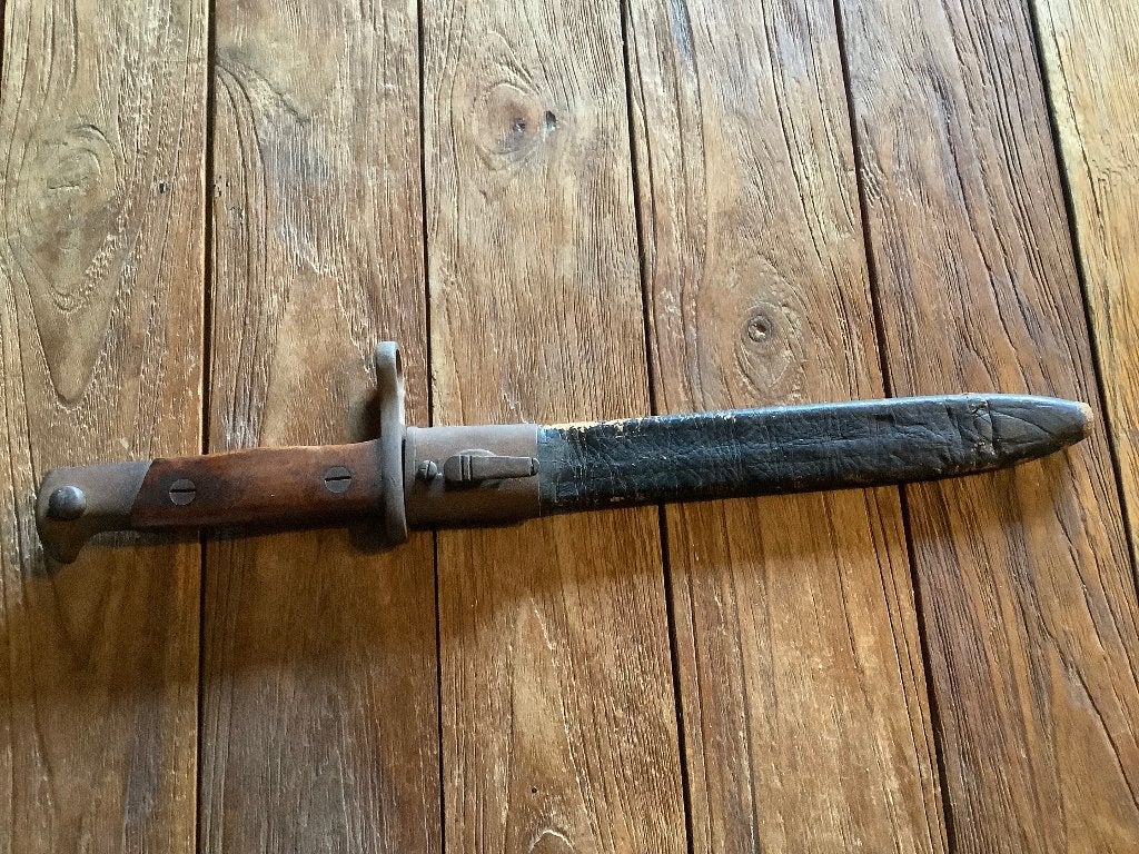 Simson Co. Suhl Mauser Bayonet w/ Leather Scabbard, Collections, Objets militaires | Seconde Guerre mondiale, Enlèvement ou Envoi