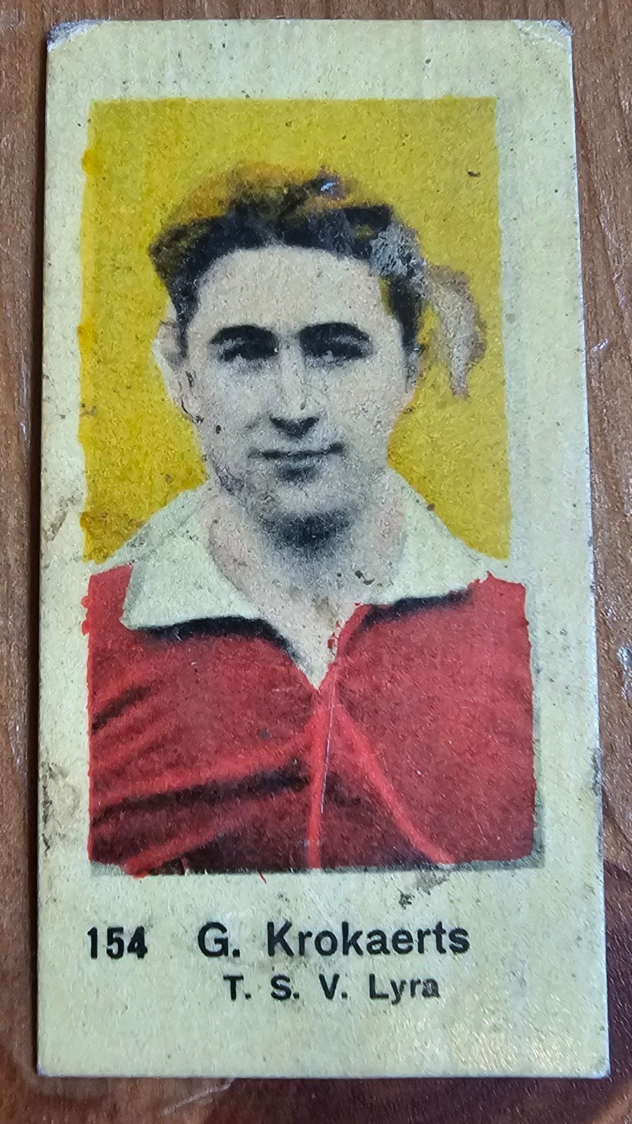 1938 #154 Krokaerts (pre panini) Lyra Lierse Chromo Voetbal!, Ophalen of Verzenden, Zo goed als nieuw, Plaatje