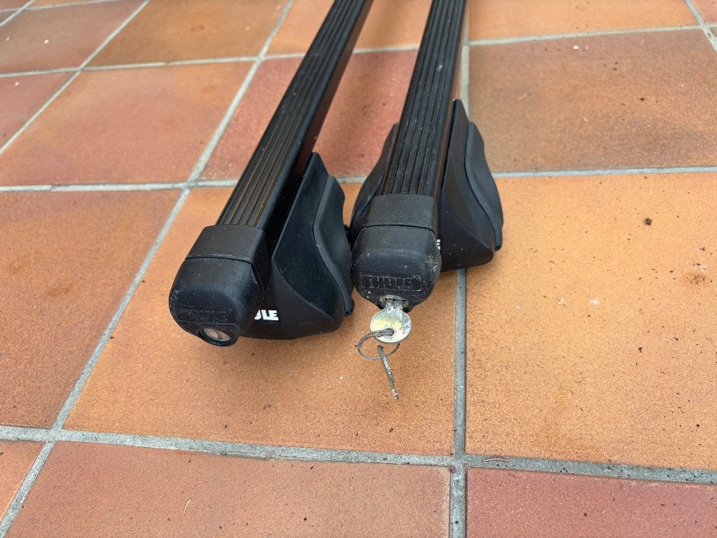 Thule SquareBar 769 127 cm + Rapid System 757 dakdragers, Enlèvement, Utilisé