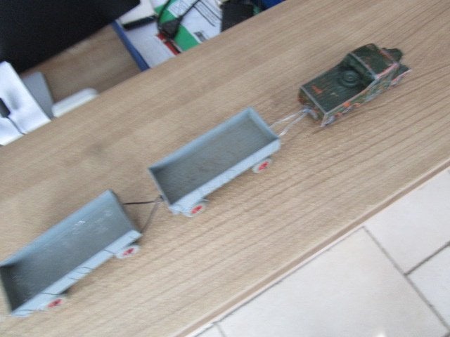 Matchbox King Size 1:43 camion Scammel 6x6 et 2 remorques, Enlèvement ou Envoi, Utilisé, Bus ou Camion, Matchbox