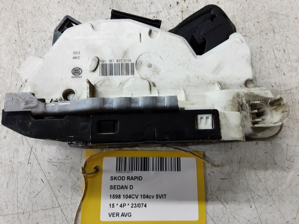 SERRURE DE PORTE AVANT GAUCHE Skoda Rapid (5E1837015A), Autos : Pièces & Accessoires, Utilisé, Info@skoda-auto.de, Skoda, Avant