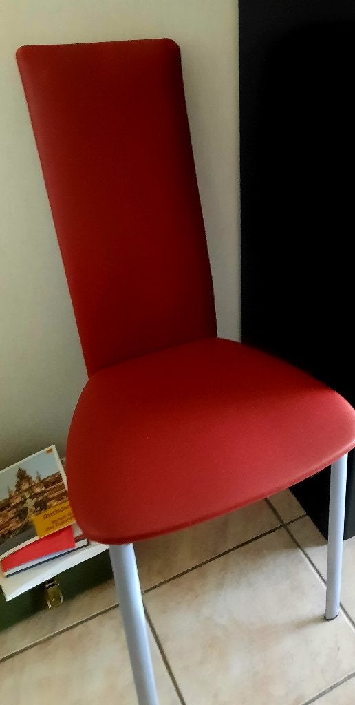 6 stulen voor eetkamer, Rouge, Synthétique, Stoelen voie eetkamer, Enlèvement