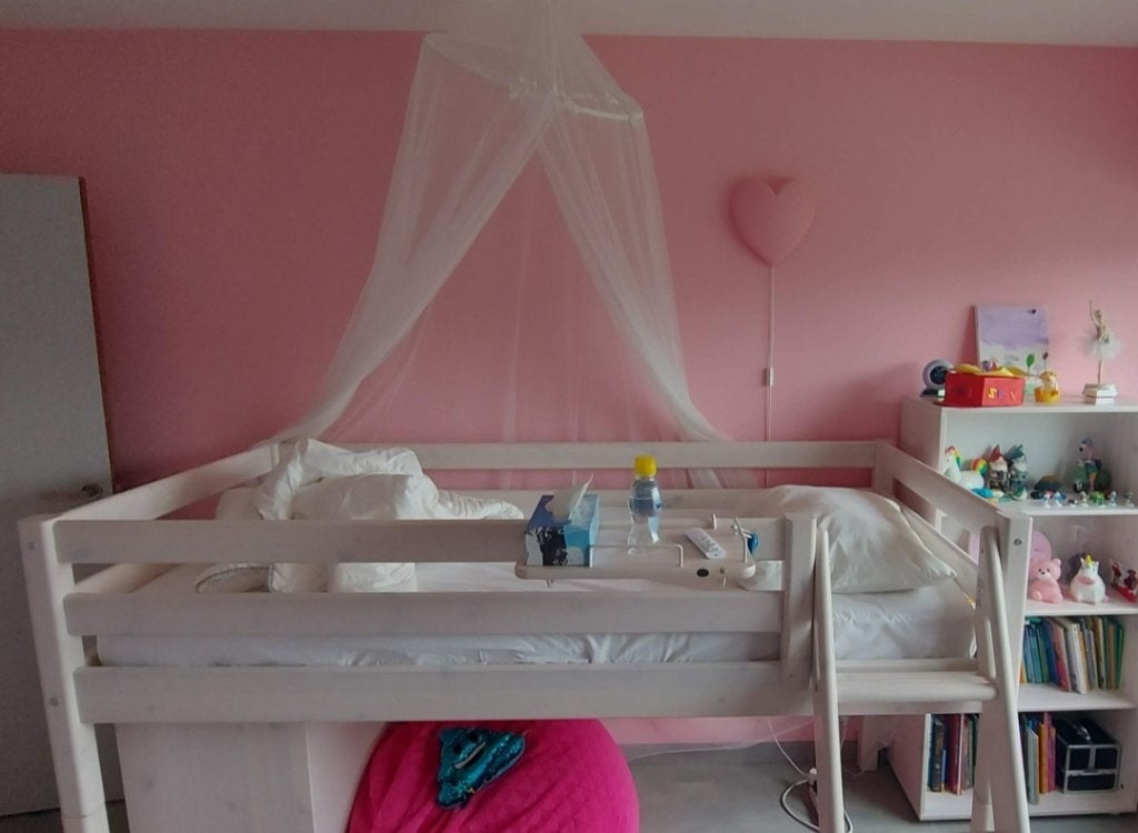 Kinderslaapkamer Flexa (Massief Grenen), Maison & Meubles, Chambre à coucher | Lits superposés & Lits mezzanines, 90 cm, Lit mi-hauteur mezzanine
