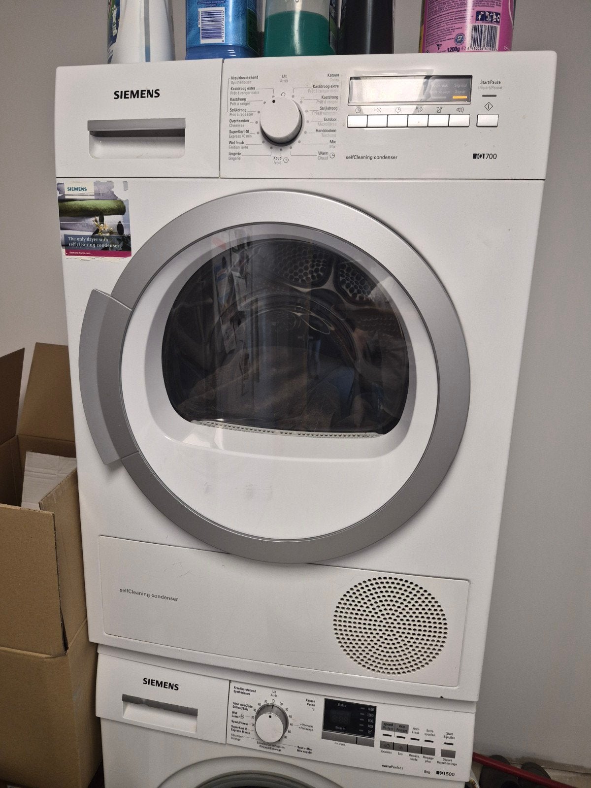 Séchoir Siemens IQ700, 1200 à 1600 tours, Chargeur frontal, Enlèvement, Utilisé