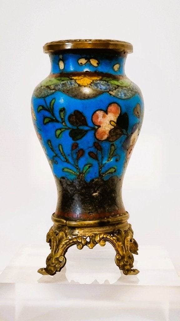 Vase ancien en émail, Antiquités & Art, Enlèvement ou Envoi