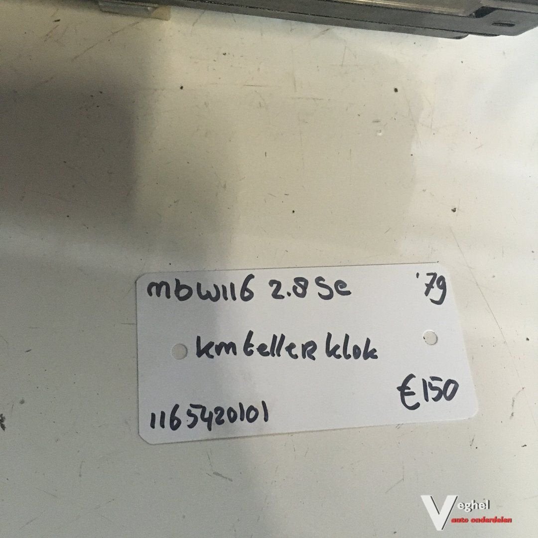 Mercedes W116 2.8 SE 1979     Km Tellerklok   116 542 0101, -, Utilisé, -, -