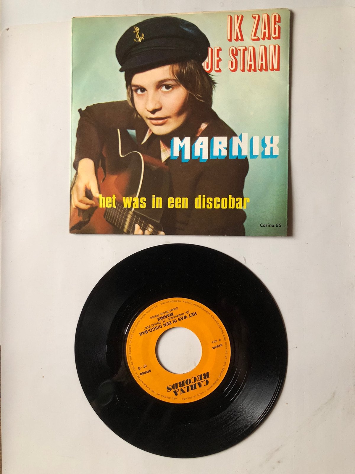 Marnix: ik zag je staan ( belpop; 1974; mint), Verzenden, Zo goed als nieuw
