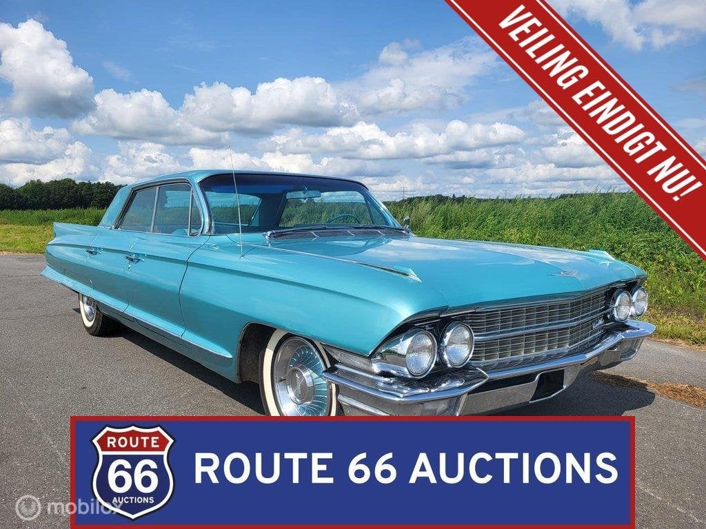 Cadillac Sedan DeVille | 1962 | Route 66 Auctions, Auto's, Oldtimers, Bedrijf, Te koop, Cadillac, Benzine, Overige carrosserie