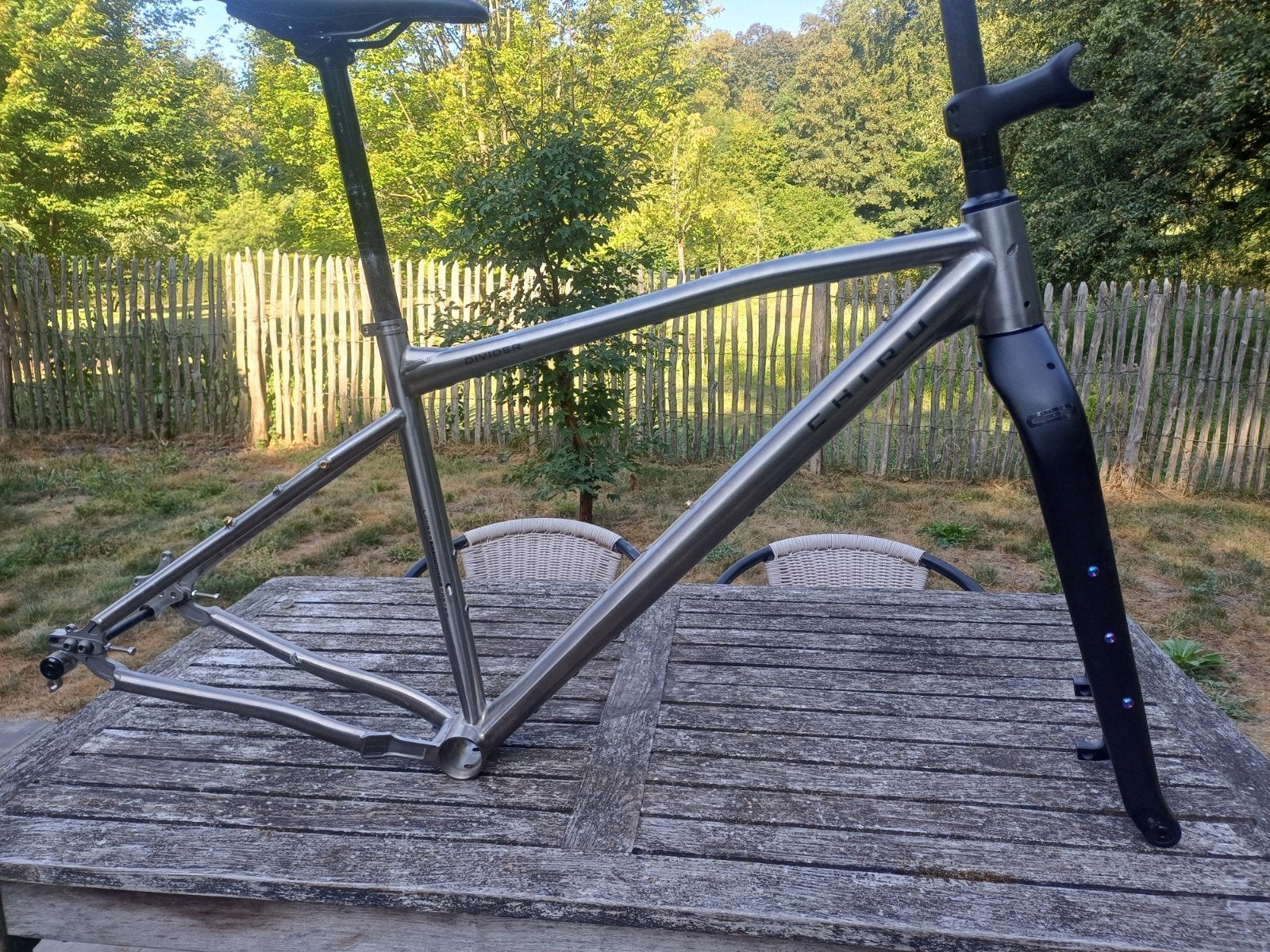 koopje: Titanium mtb frame, chiru divider medium nieuw!, Fietsen en Brommers, Fietsen | Racefietsen, Ophalen, Nieuw, Titanium