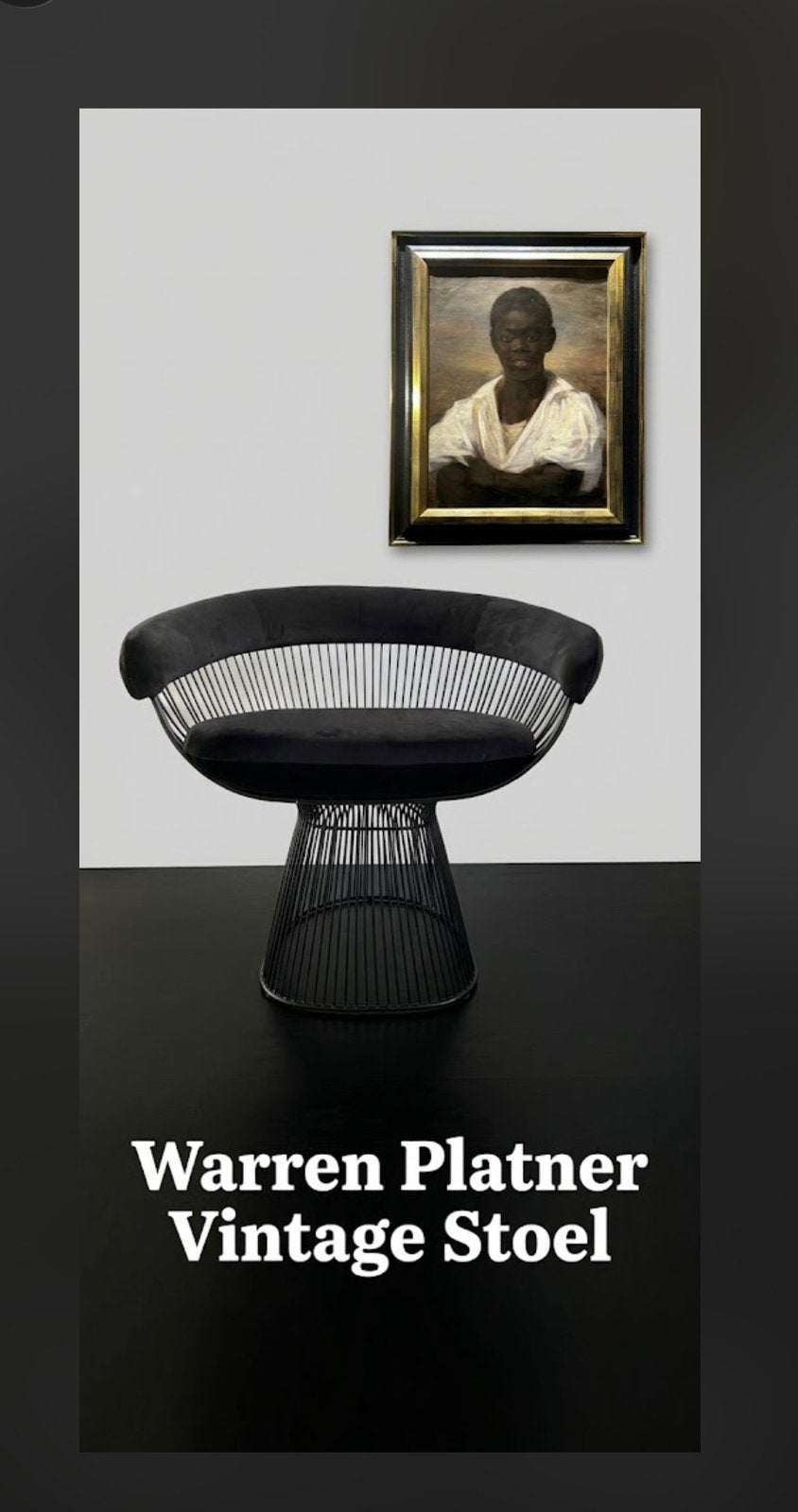Fauteuil authentique Warren Platner pour Knoll, Velours Noir, Enlèvement