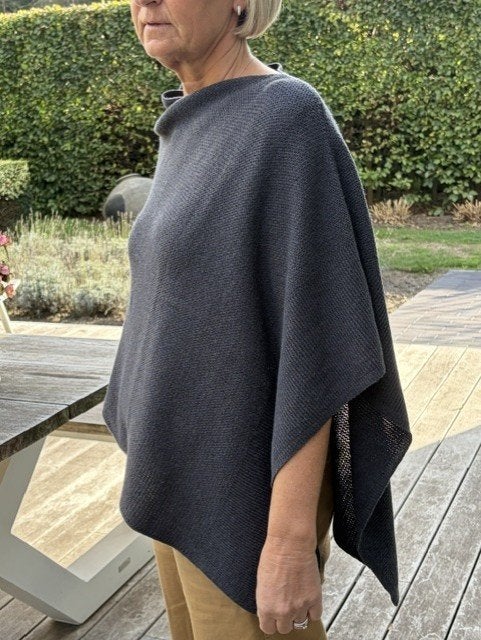 Katoen-Wollen-Kasjmier Poncho Marc O'Polo, Neuf, Taille 38/40 (M), Gris, Enlèvement ou Envoi