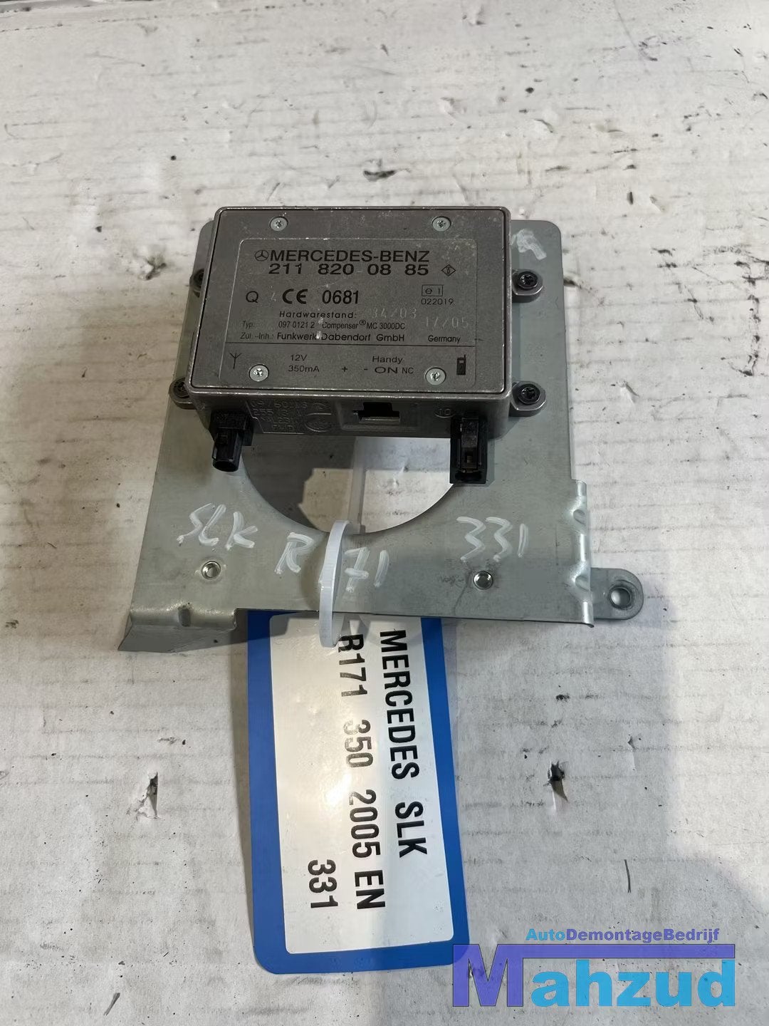 MERCEDES SLK R171 antenne versterker 2005-2011 2118200885, Mercedes-Benz AG, Mercedes-Benz, Utilisé, Mercedesstrasse 120
70372  Stuttgart, DE