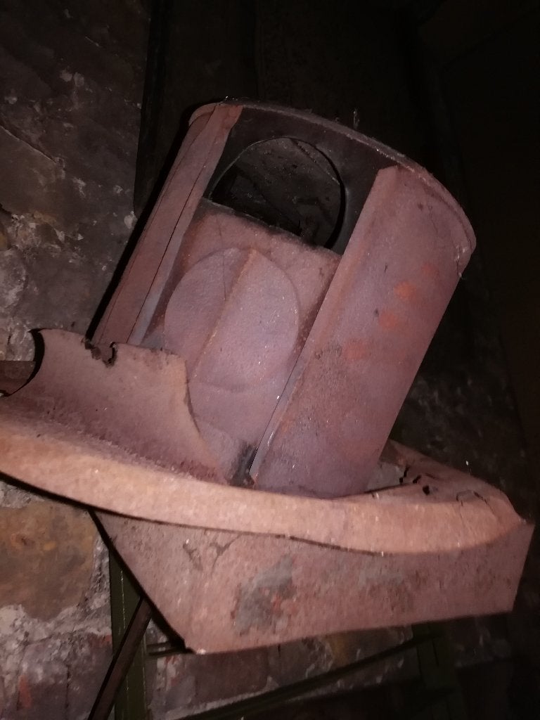 Ancien torréfacteur de café et support marqué 1040/42, Ophalen