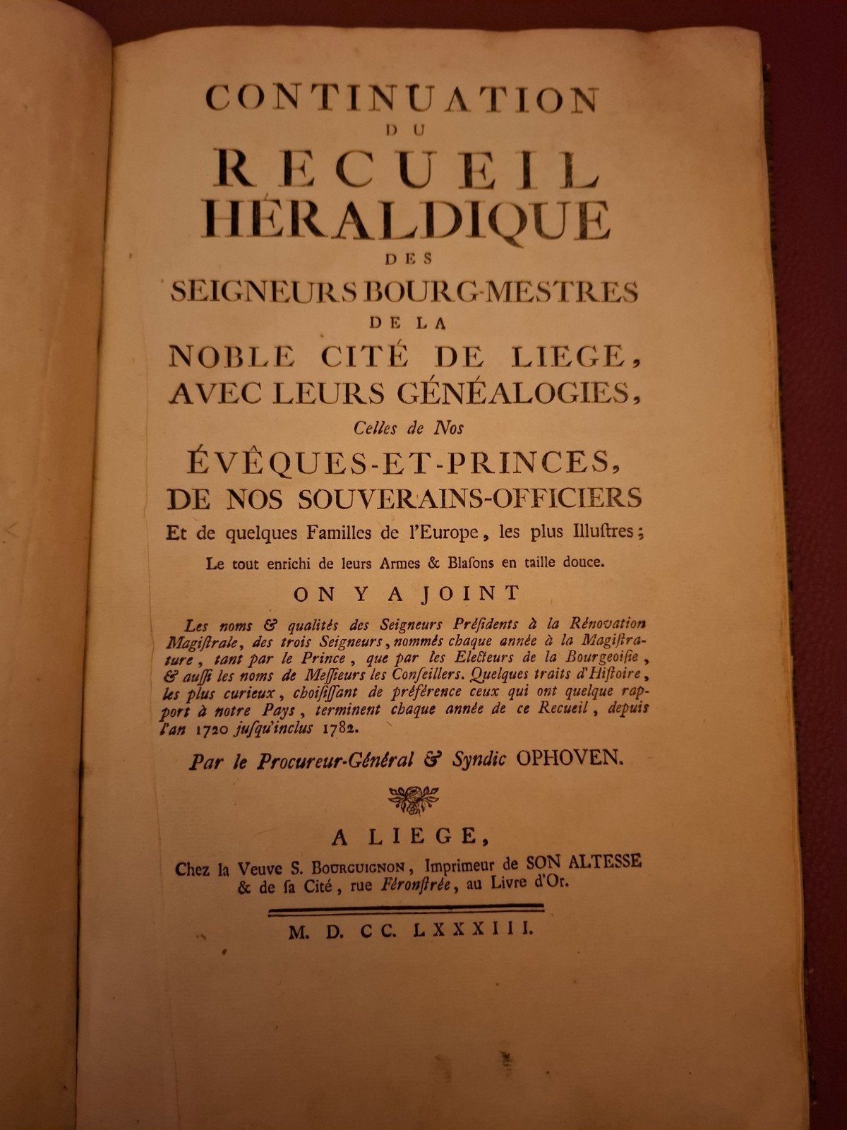 Ancien recueil héraldique liégeois, Antiquités & Art, Enlèvement ou Envoi, Ophoven