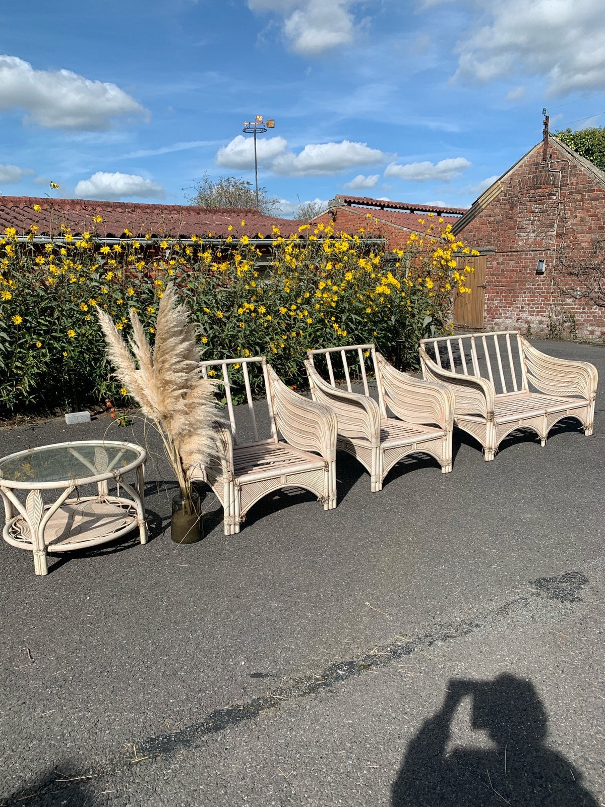 Mooie set Rotan zitmeubels, Ophalen, Gebruikt, Riet of Rotan
