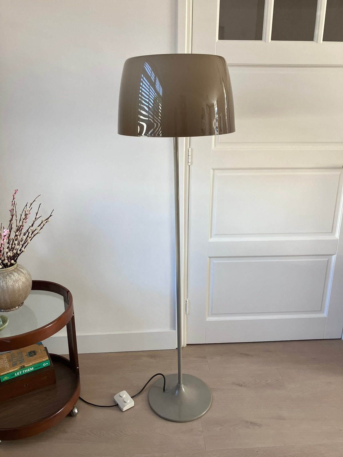 Beige Vintage designklassieker.  Mushroom vloerlamp, Ophalen, Kunststof, Vintage, Zo goed als nieuw