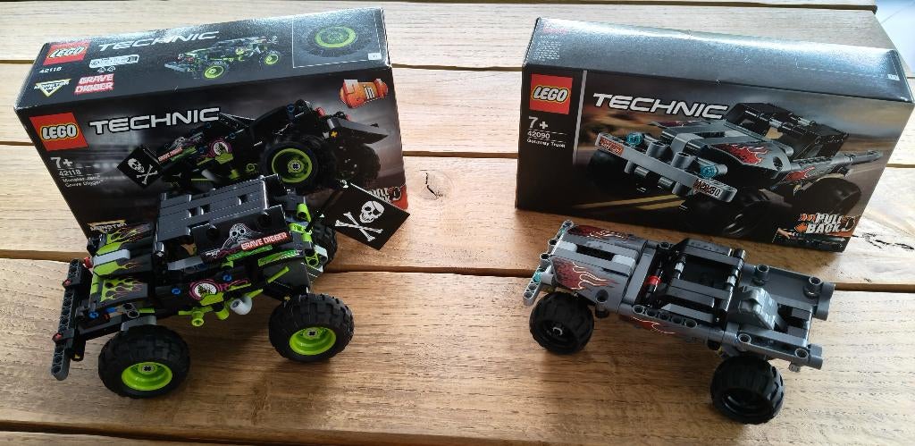 2 Lego sets - Lego Technic 42118 + 42090, Lego, Ensemble complet, Comme neuf, Technic