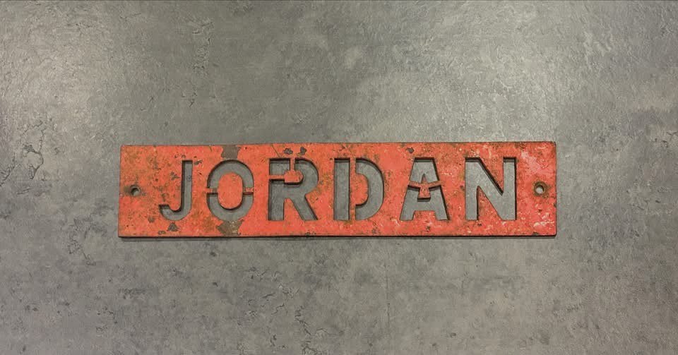 Plaque en acier JORDAN, Ophalen of Verzenden