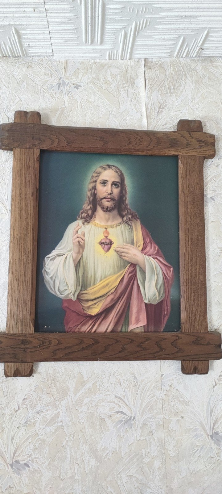 Cadre en bois représentant le Christ, Antiquités & Art, Enlèvement