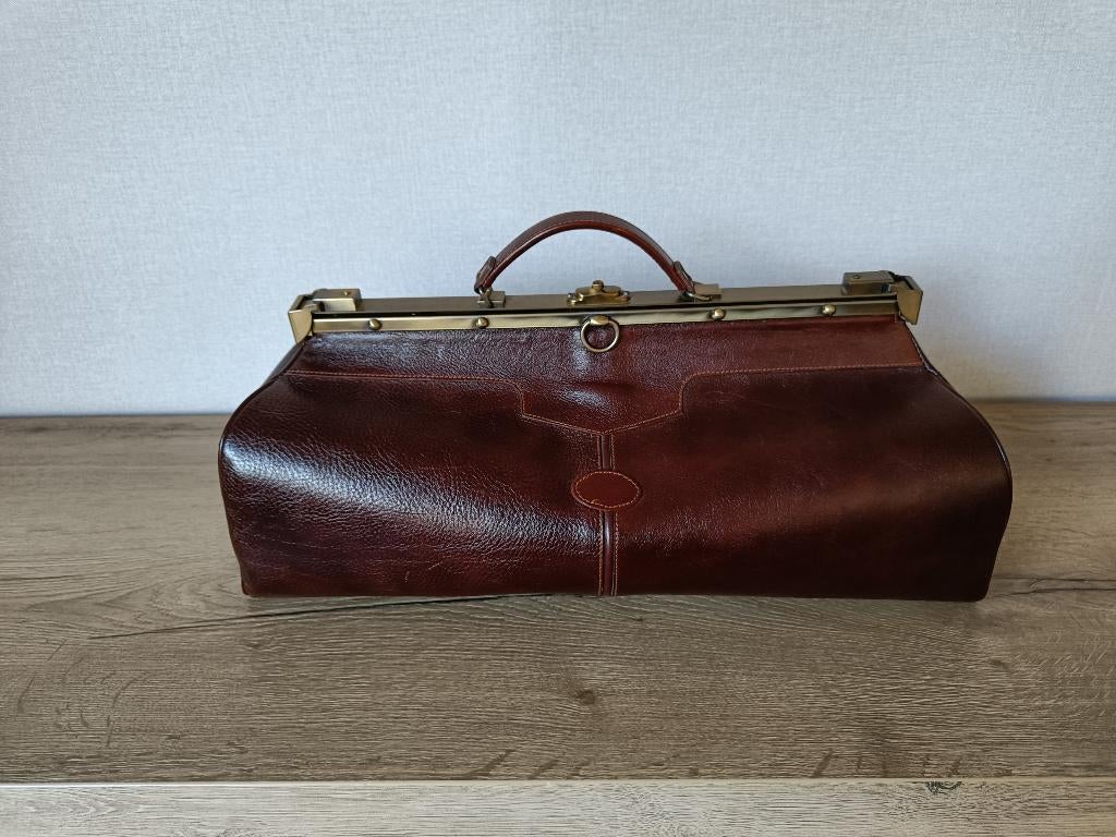 Lederen doktertas, Bruin, Zo goed als nieuw, Leer, Ophalen