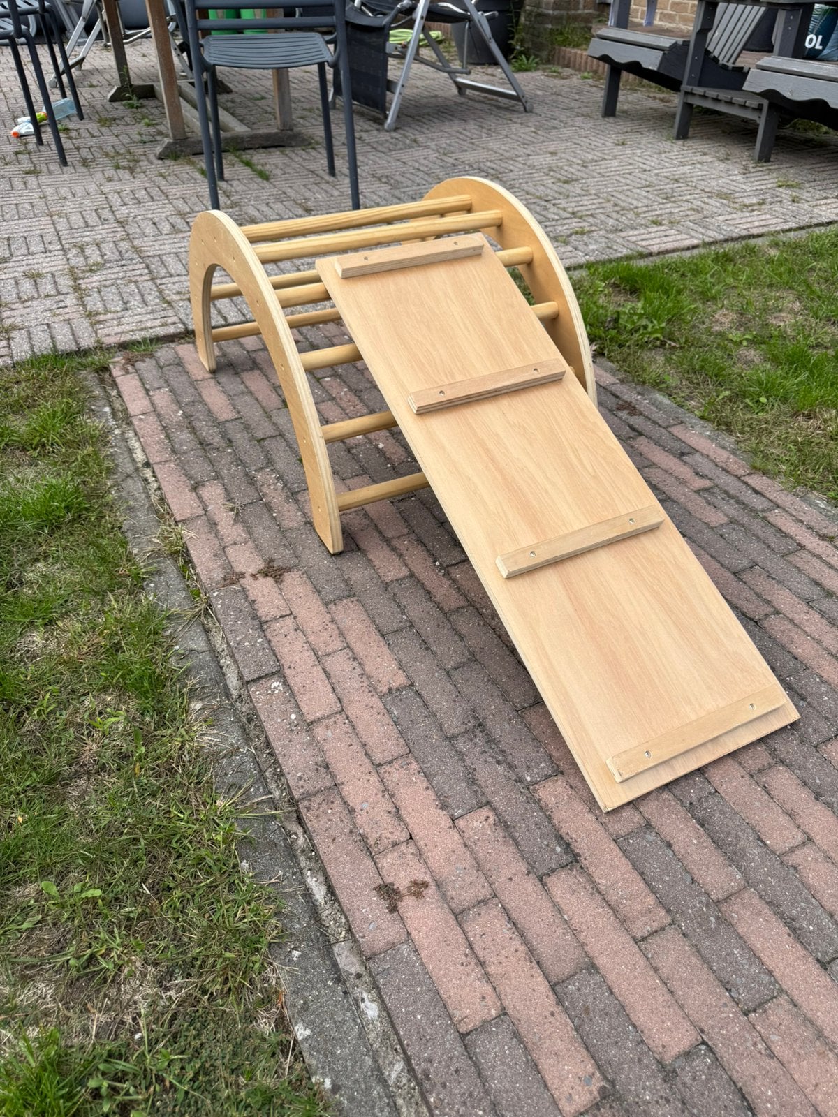 Houten speelboog, Ophalen, Gebruikt