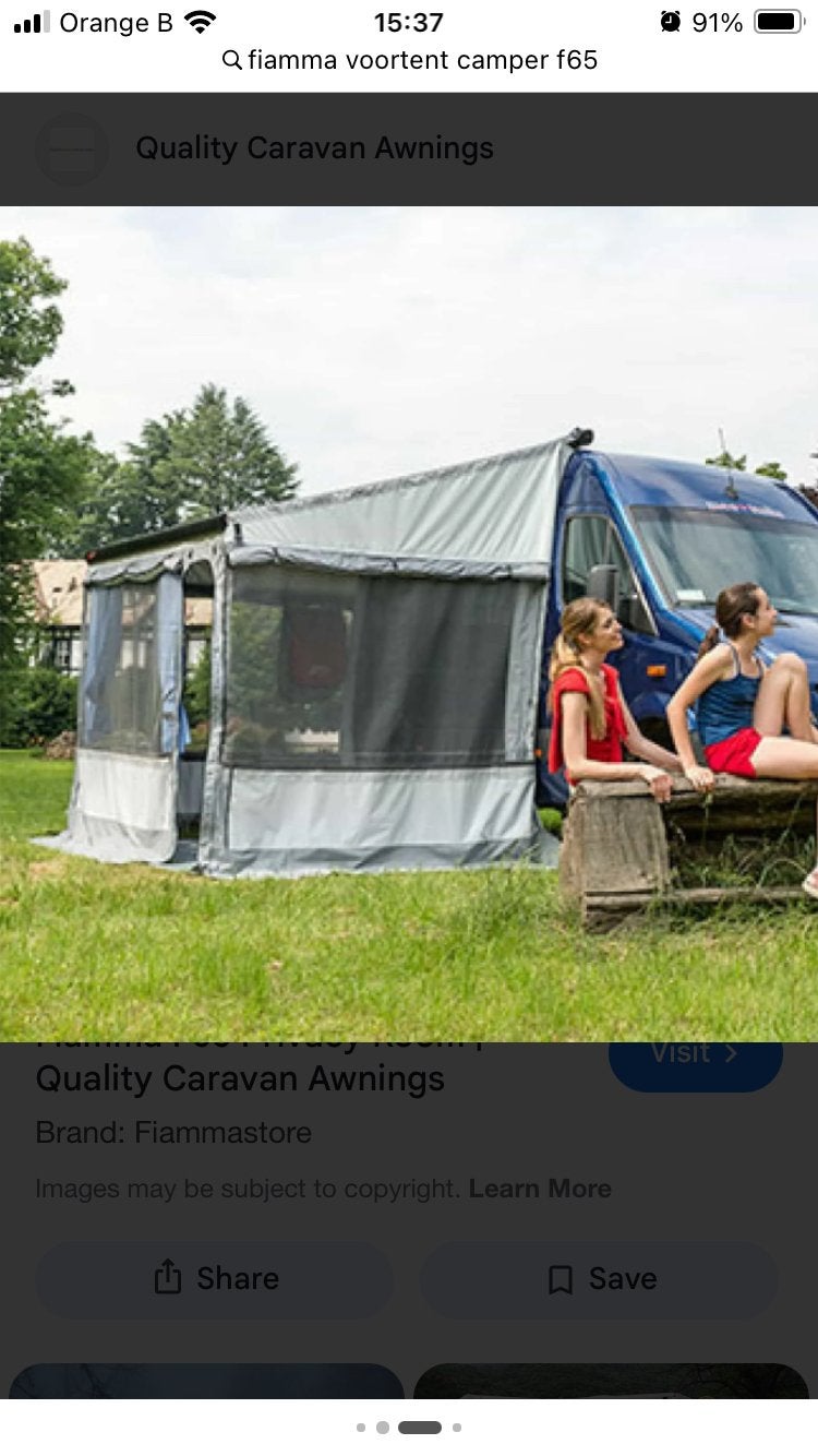Fiammi voortent voor Fiat Ducato., Caravans en Kamperen, Ophalen, Gebruikt