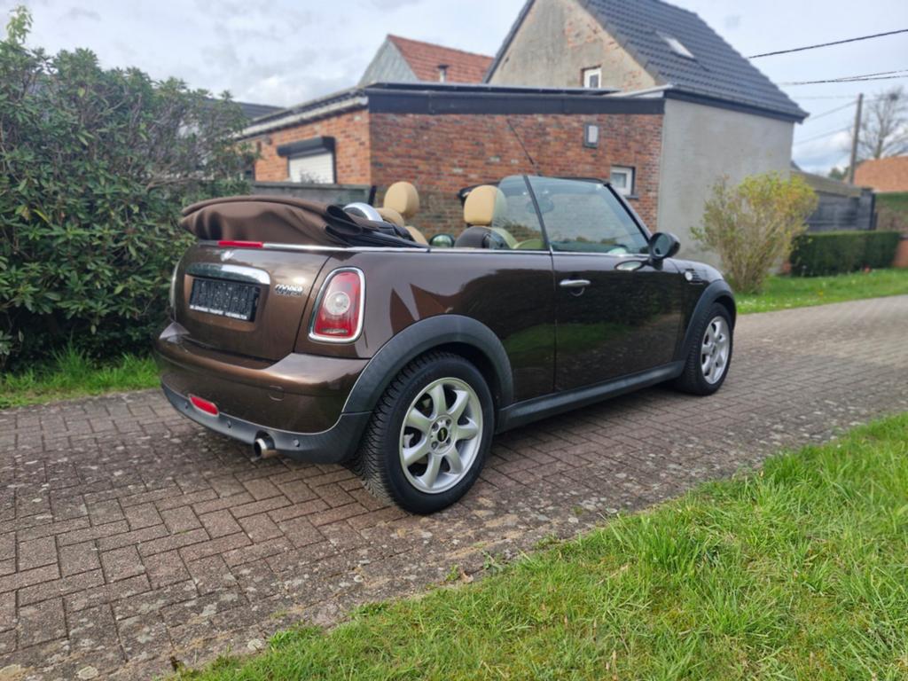 Mini cooper cabrio 122pk euro5 2010 97dkm reeds gekeurd vvk, Auto's, Beige, 4 cilinders, Leder, Handgeschakeld