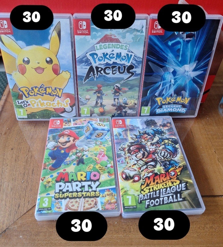 Jeux nintendo switch Pokemon et Mario - 30€/jeu, Enlèvement, Comme neuf
