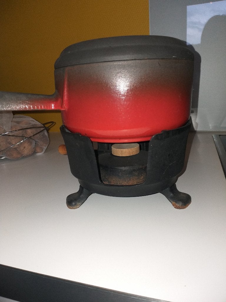Fonduepan van Staub, Elektronische apparatuur, Ophalen, Gebruikt, Brander, Fondueset