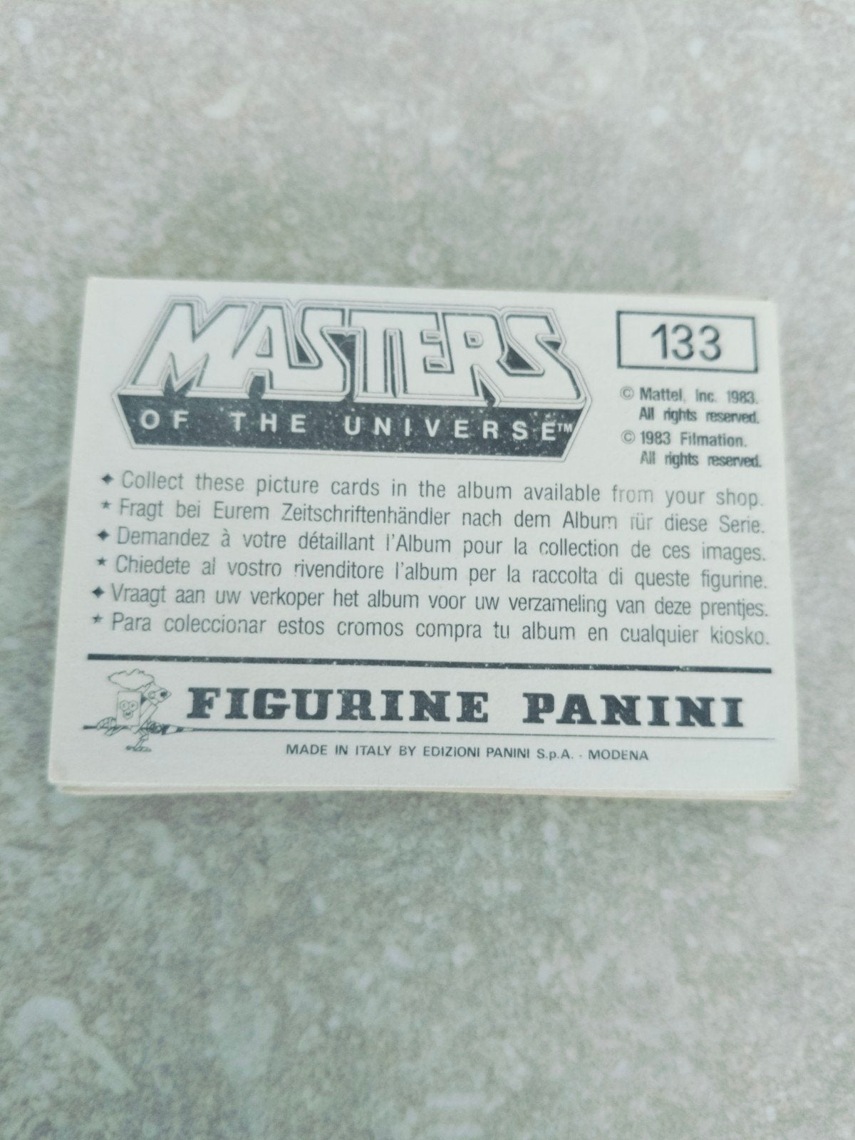 18 Panini stickers masters of thé universe uit 1983, Verzamelen, Ophalen of Verzenden
