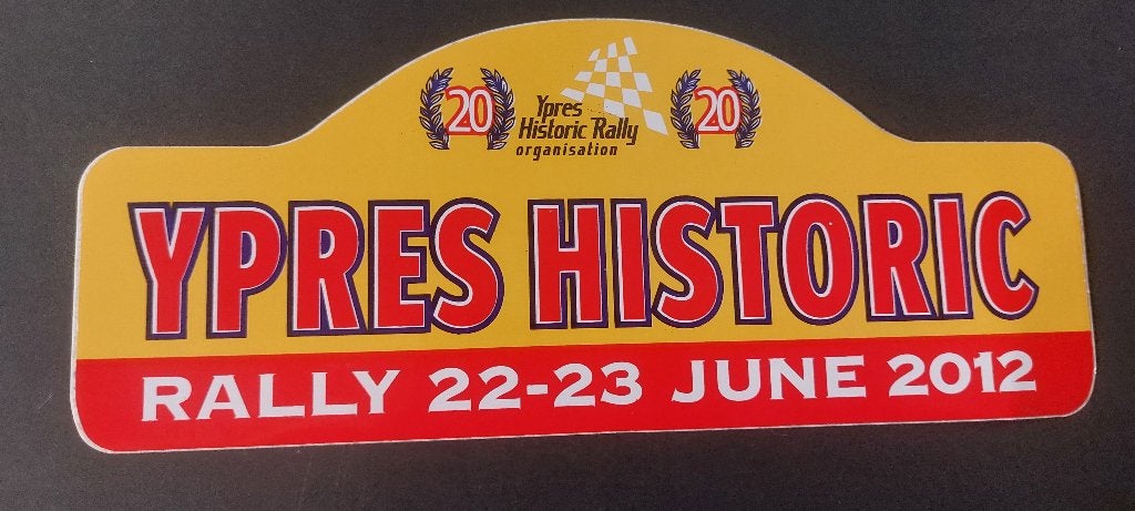 Sticker autocollant Rally ypres historic 2012, Envoi, Utilisé
