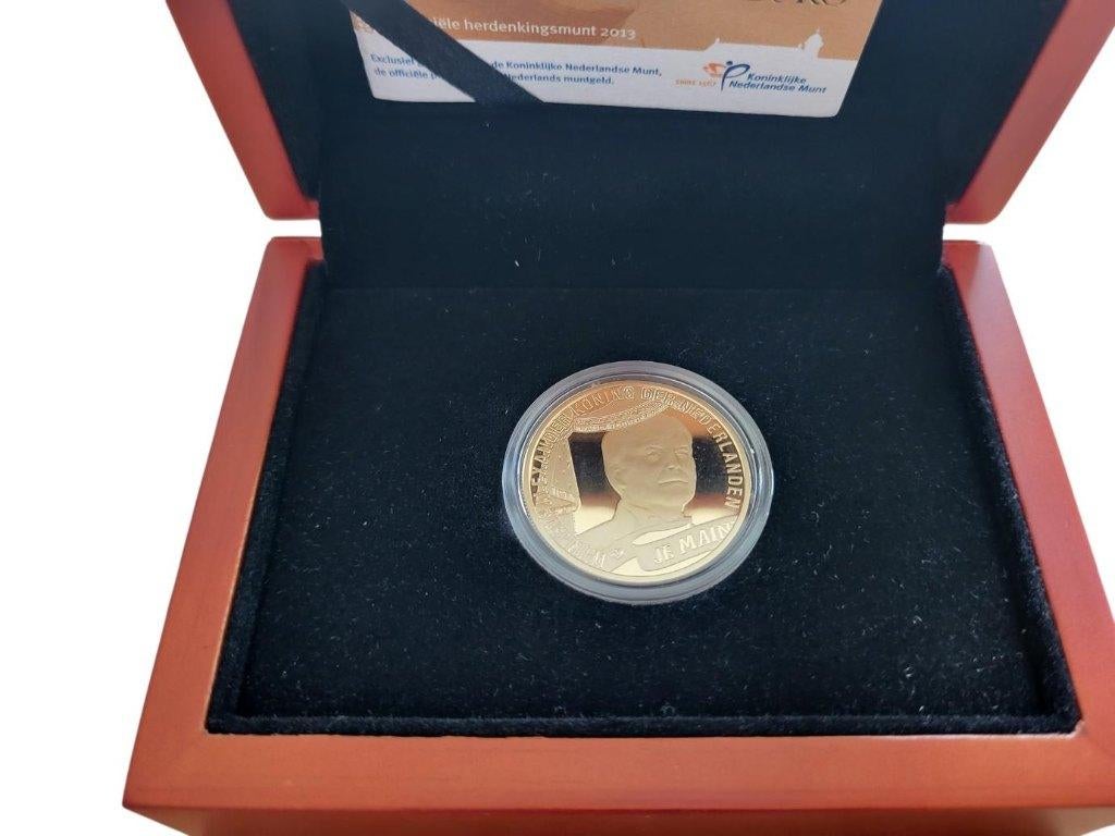 Nederland gouden 50 euro 2013 proof in luxe houten doosje, Enlèvement ou Envoi, Or