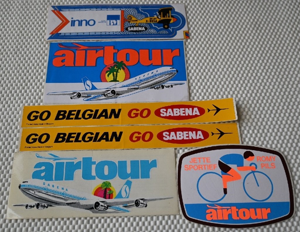 Stickers / Vliegtuigmaatschappijen, Verzenden, Gebruikt, Overige typen