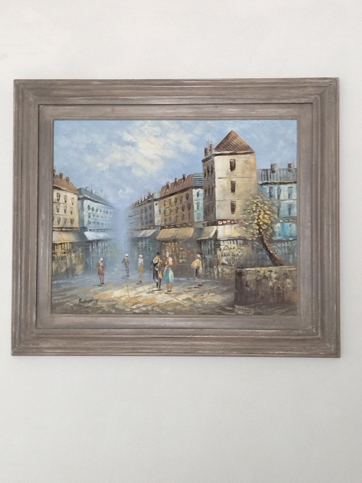 Tableau Peinture Huile Sur Toile Caroline Burnett Paris, Peinture à l'huile, Paysage urbain / rural, Toile, Impressionniste