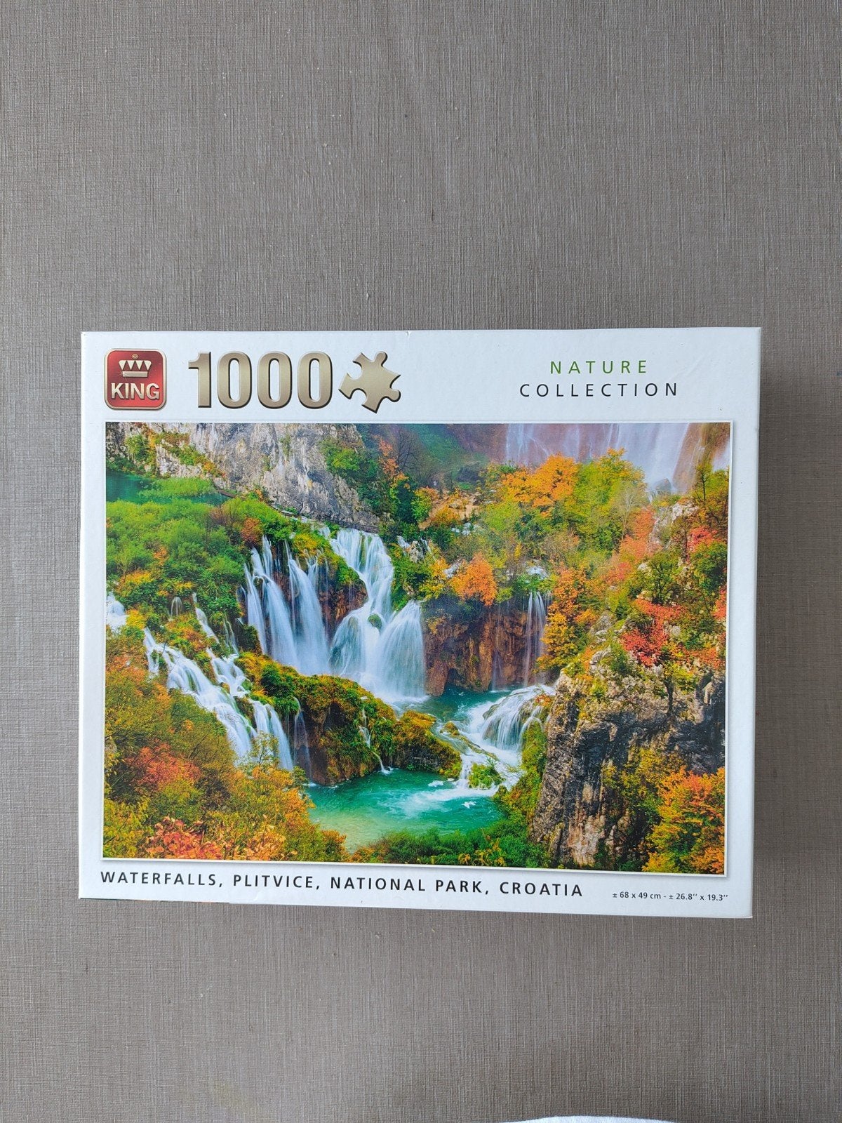 Puzzel, 1000 stuks, Waterfalls, Plitvice, National Park, Cro, Ophalen of Verzenden, 500 t/m 1500 stukjes, Zo goed als nieuw, Legpuzzel