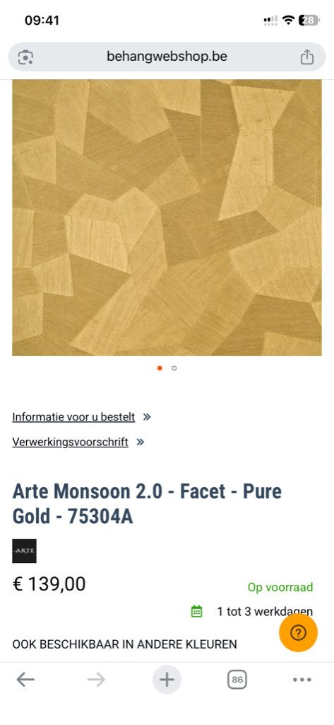 behangpapier, Huis en Inrichting, Ophalen, Arte, Modern, 25 tot 50 m²