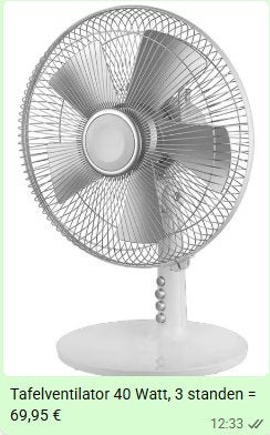 Tafelventilator, Elektronische apparatuur, Ventilatoren, Ophalen, Nieuw, Tafelventilator